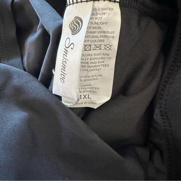 Smismivo women's black XL modest one piece bathing suit dress - Picture 3 of 4